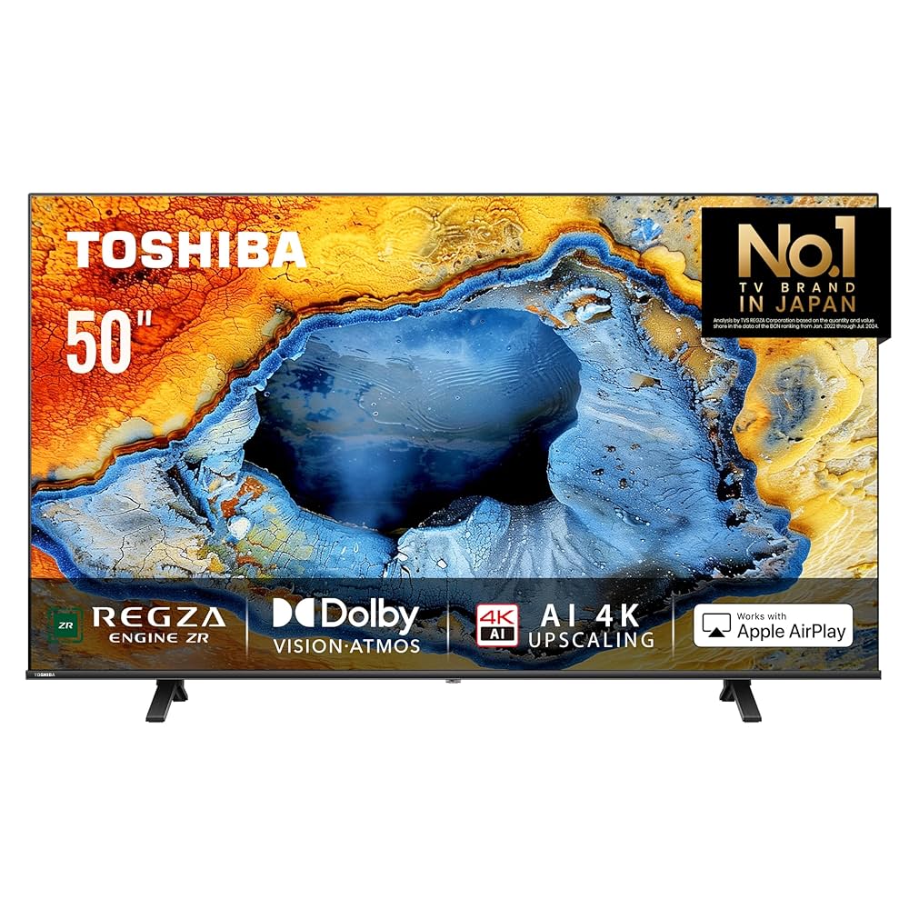 Toshiba 50 inch UHD Smart TV C350N -, AI 4K Upscaling, REGZA